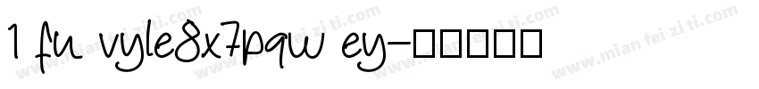 1 fu vyle8x7pqw ey字体转换